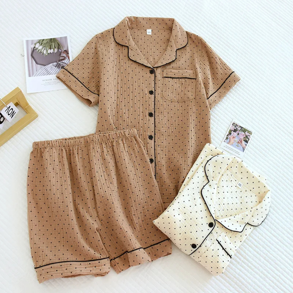 Muslin Dot Pyjamas – 100% Muslinbomull