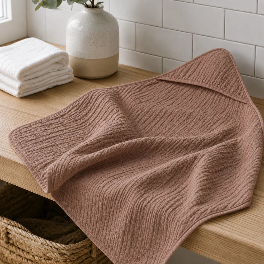 Muslin Babyhandduk med Huva