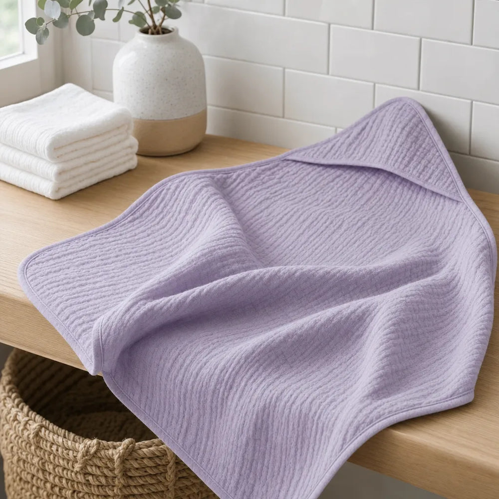 Muslin Babyhandduk med Huva