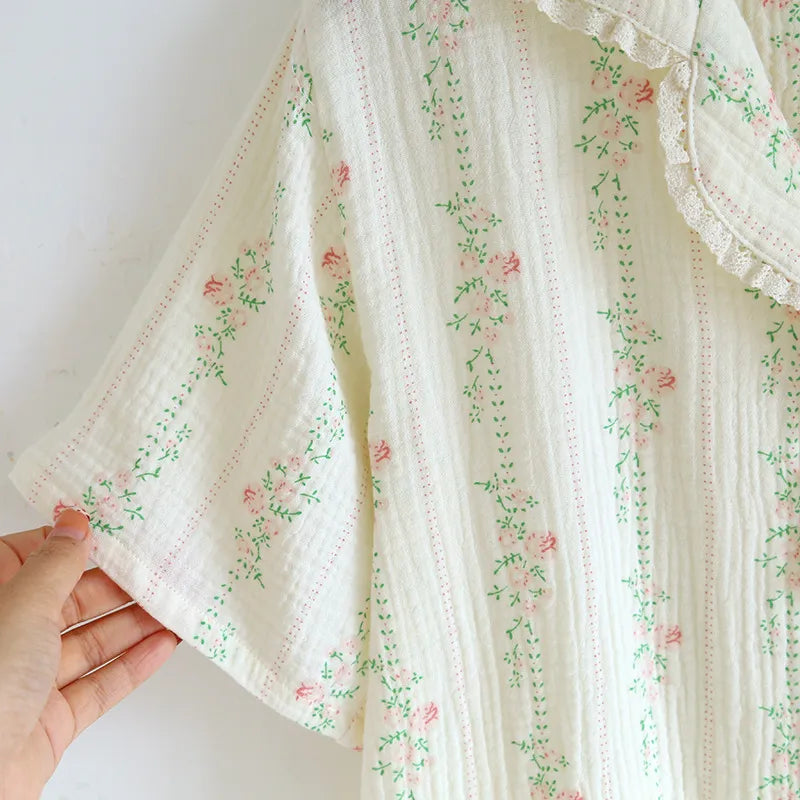 Short Bloom Pyjamas – 100% Muslinbomull