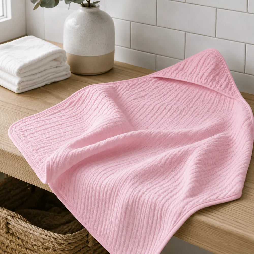 Muslin Babyhandduk med Huva