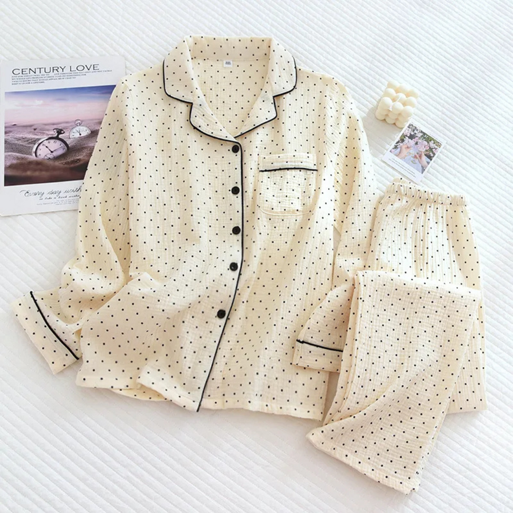 Muslin Dot Pyjamas – 100% Muslinbomull