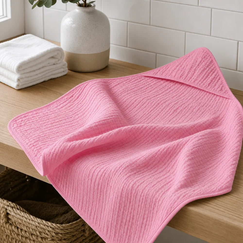 Muslin Babyhandduk med Huva