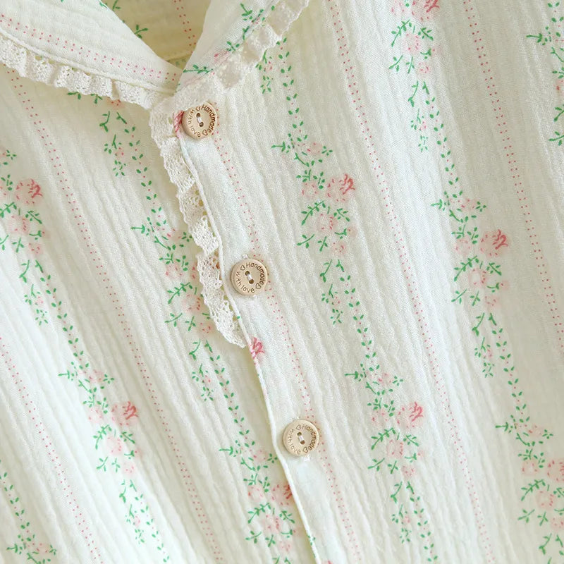 Short Bloom Pyjamas – 100% Muslinbomull