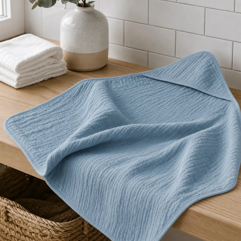 Muslin Babyhandduk med Huva