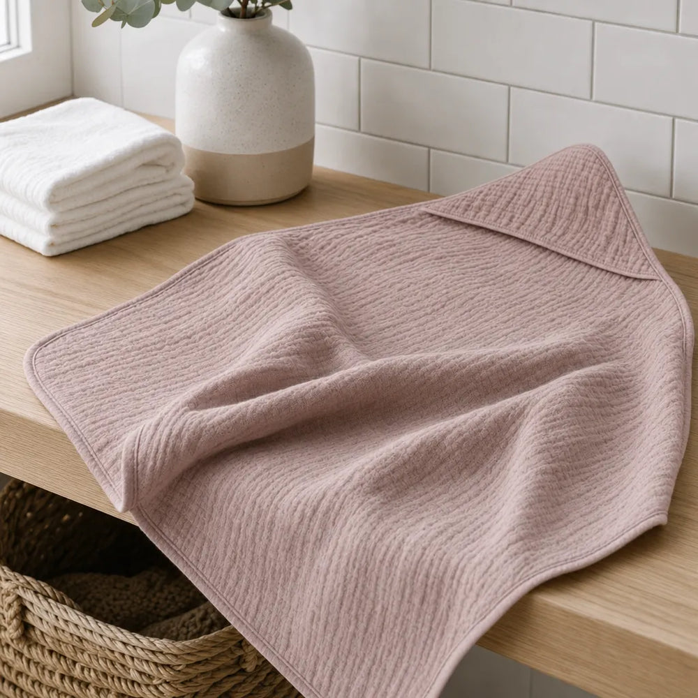 Muslin Babyhandduk med Huva