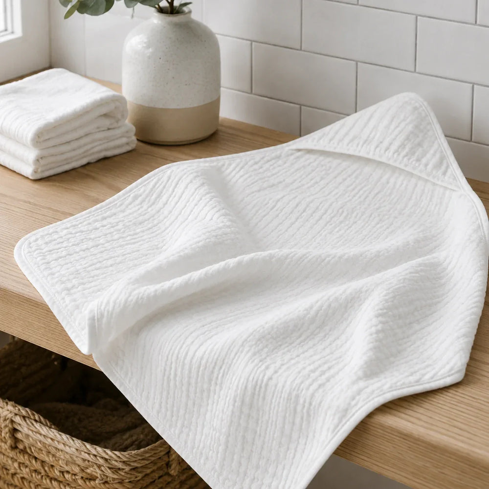 Muslin Babyhandduk med Huva