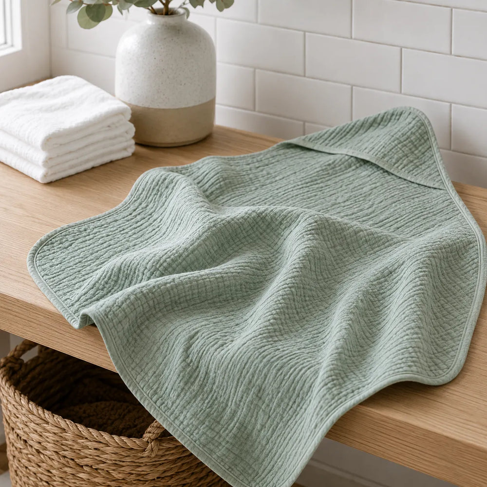 Muslin Babyhandduk med Huva