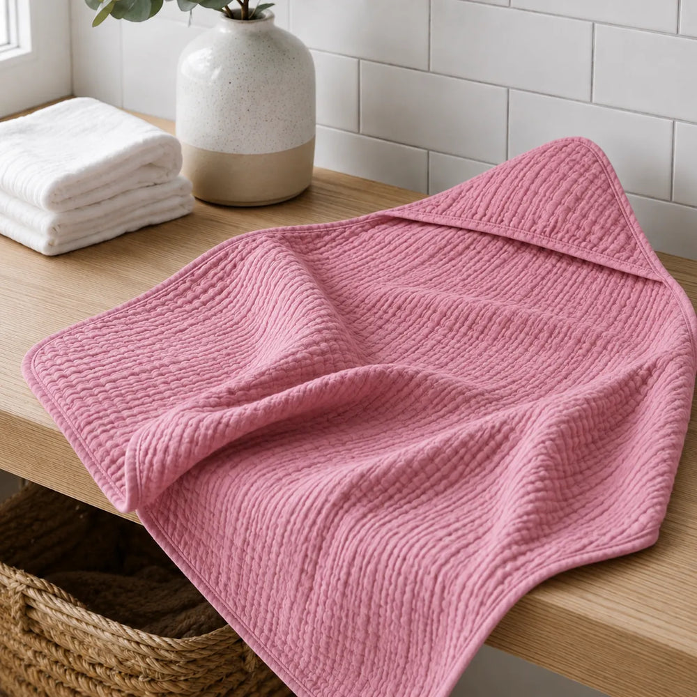 Muslin Babyhandduk med Huva