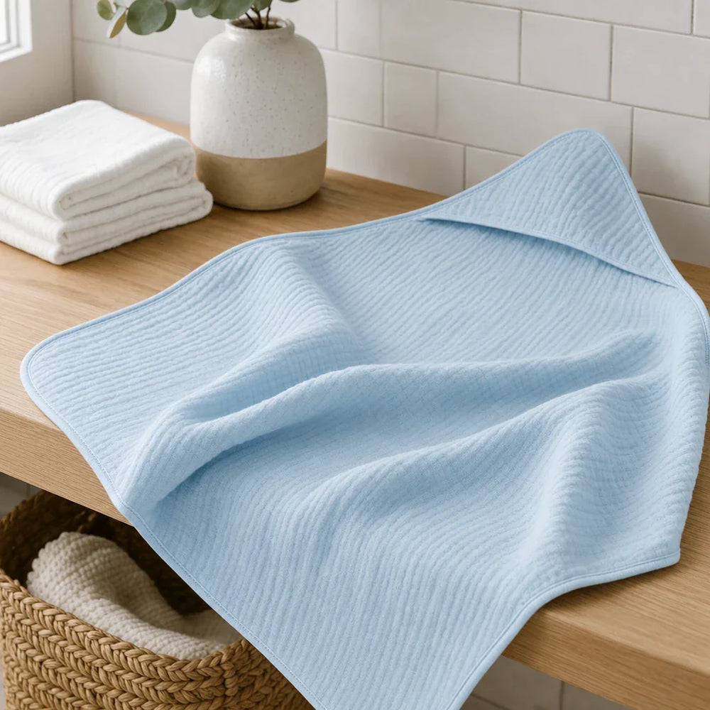 Muslin Babyhandduk med Huva