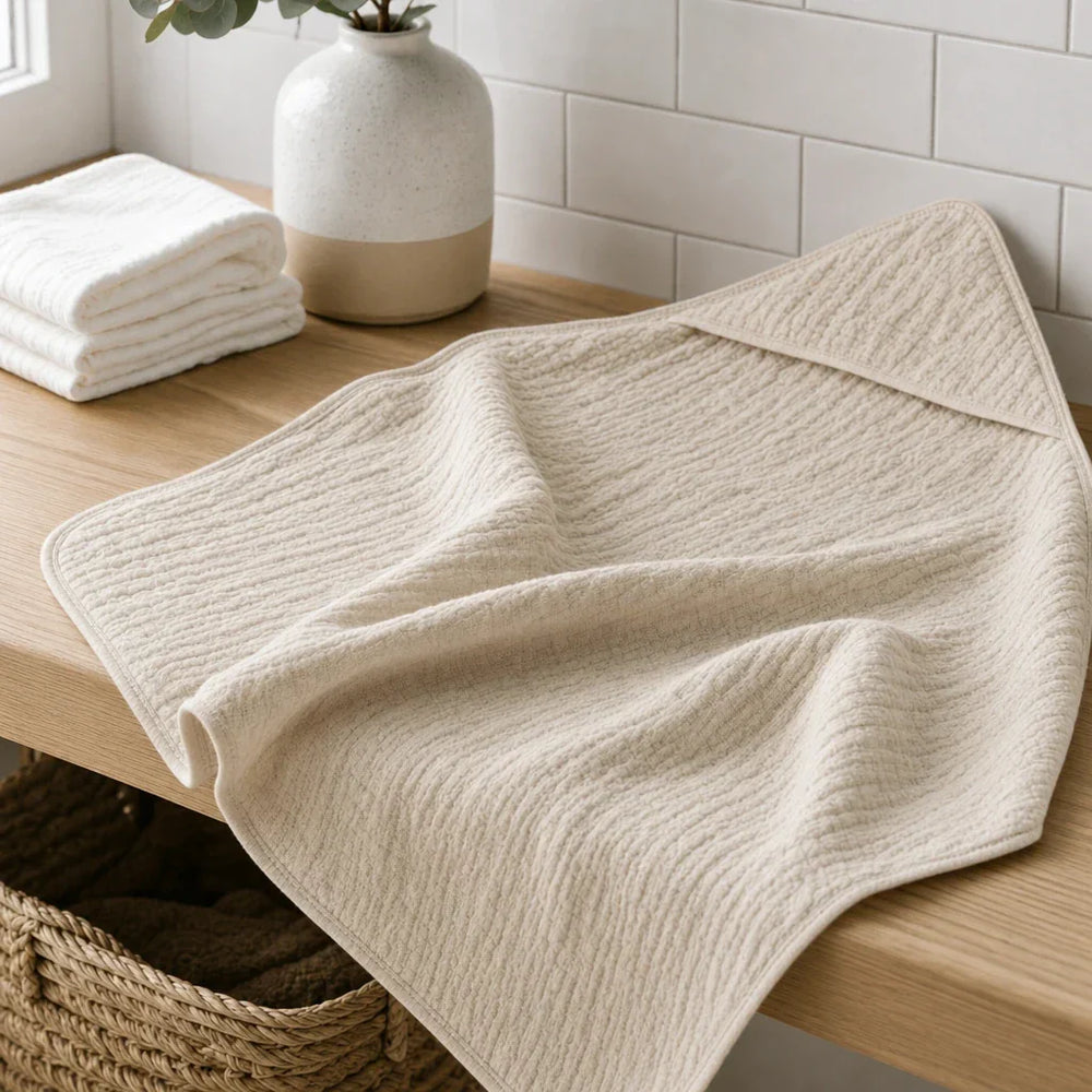 Muslin Babyhandduk med Huva